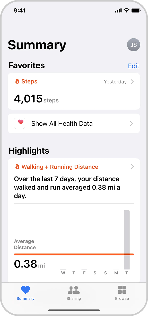 At-market health product screen 1