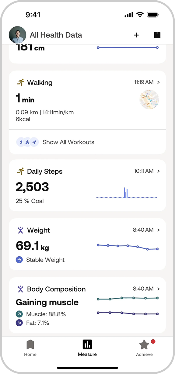 At-market health product screen 3